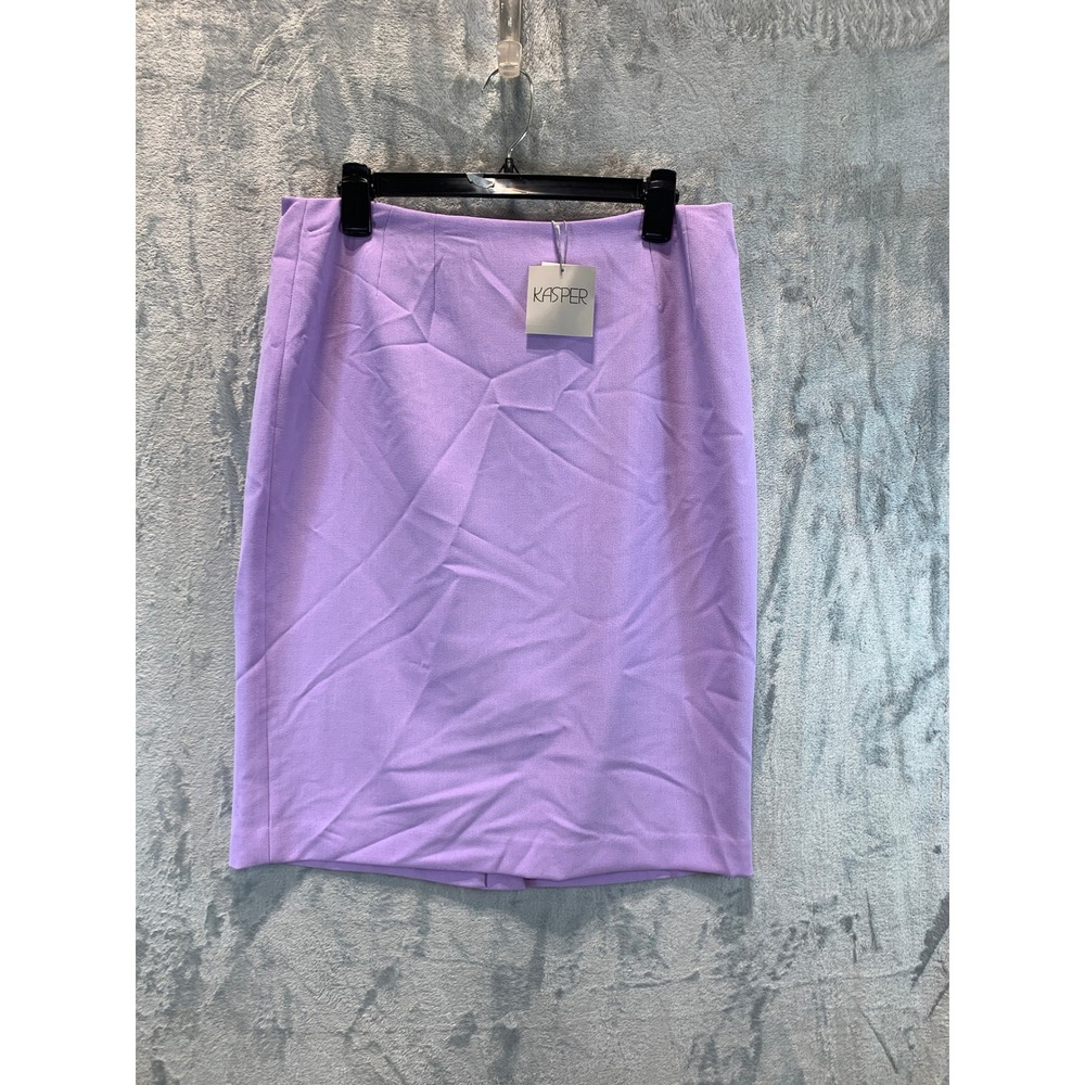 Kasper Womens Pencil Skirt Lavender Mist Purple Knee Length Size 12 10926961-G98